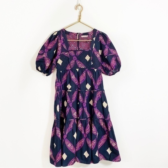 Ulla Johnson‎ Nora Quilted Puff Sleeve Dress with Pockets 0 - Picture 2 of 12